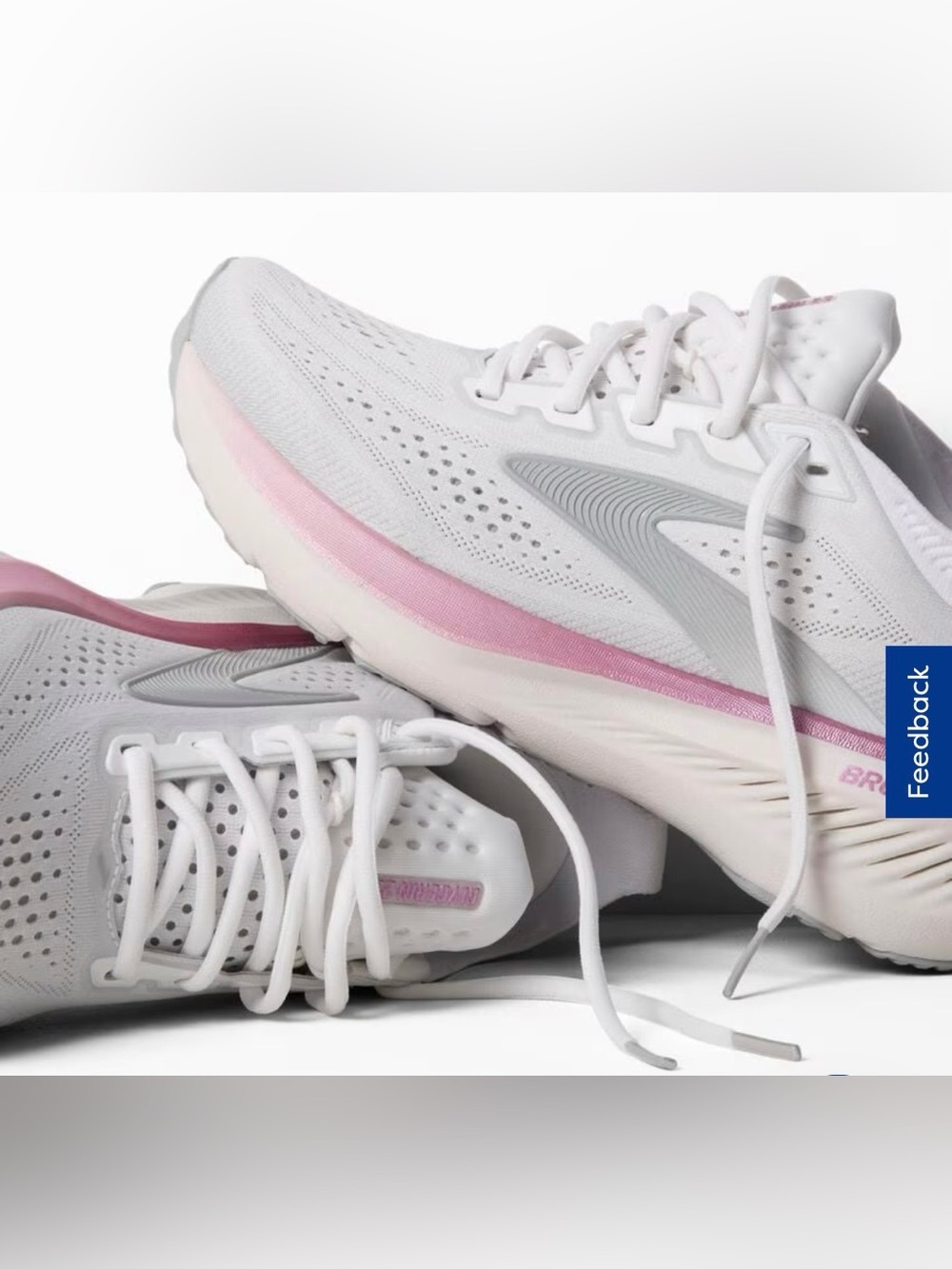Brooks glycerin 23 running shoes size 8.5 white harbor mist metallic NIB - Picture 3 of 14